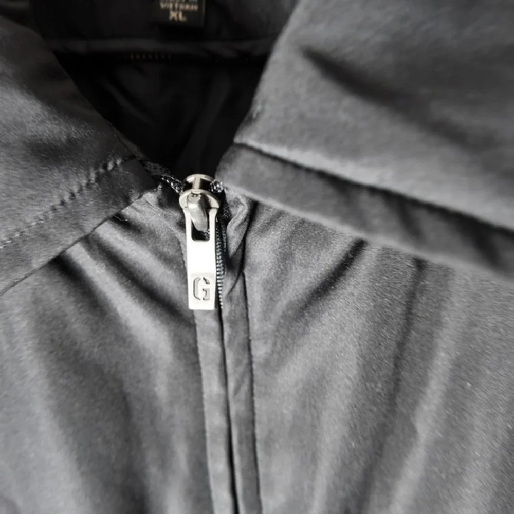VINTAGE GUESS Mens Black Full Zip‎ Jacket Lightweight Casual Outerwear XL